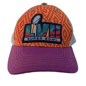 SUPER BOWL LVII Hat Cap Mens Orange Arizona NFL Mesh SnapBack Trucker